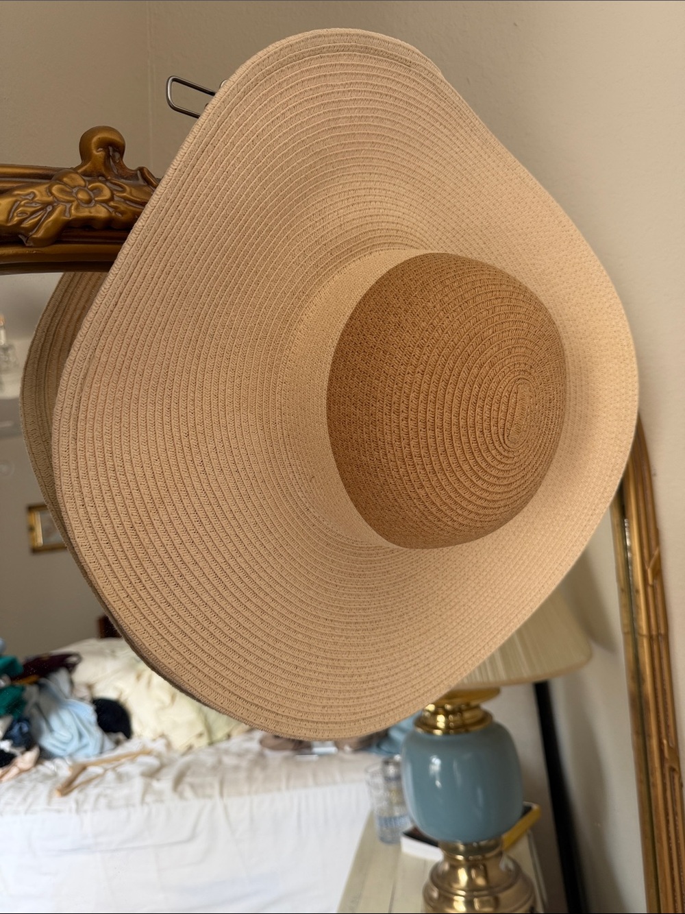 Wide-Brim Straw Sun Hat